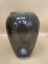 Smokey Grey Glass Vase