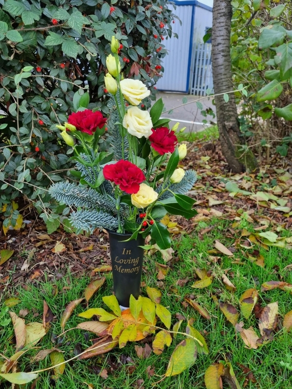 'In Loving Memory' Grave Vase's