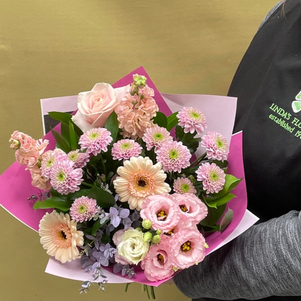 For someone special  pastels  hand tied