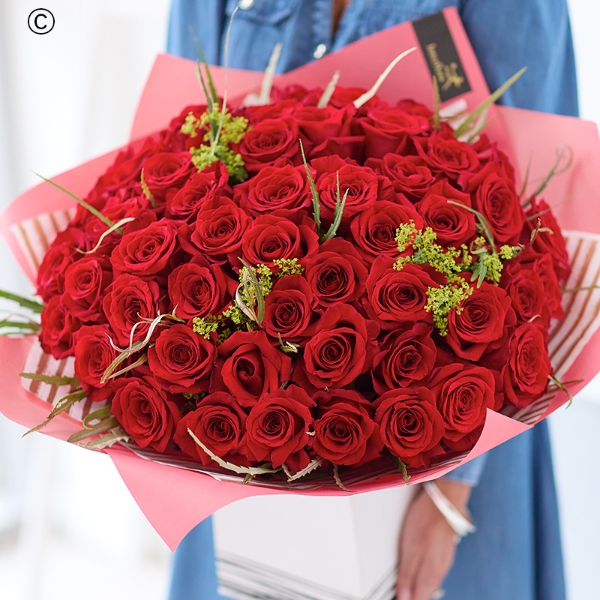 Large Red Rose Hand tied