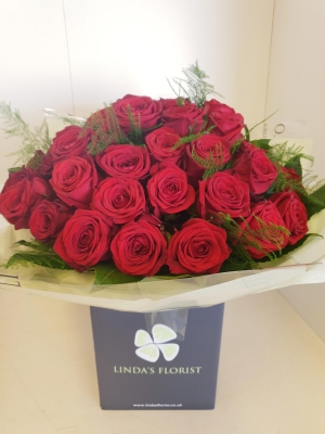50 Rose Hand Tied