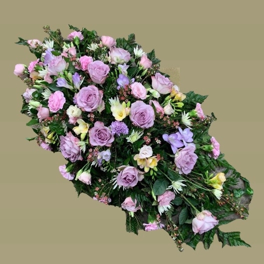 Delicate lilac Casket spray 3ft