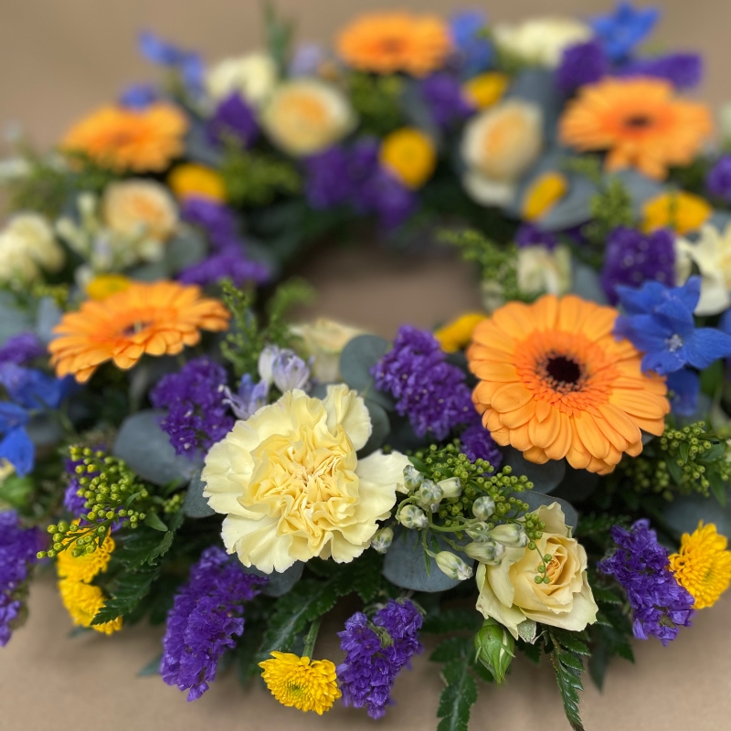 Lemon and Blue Wreath