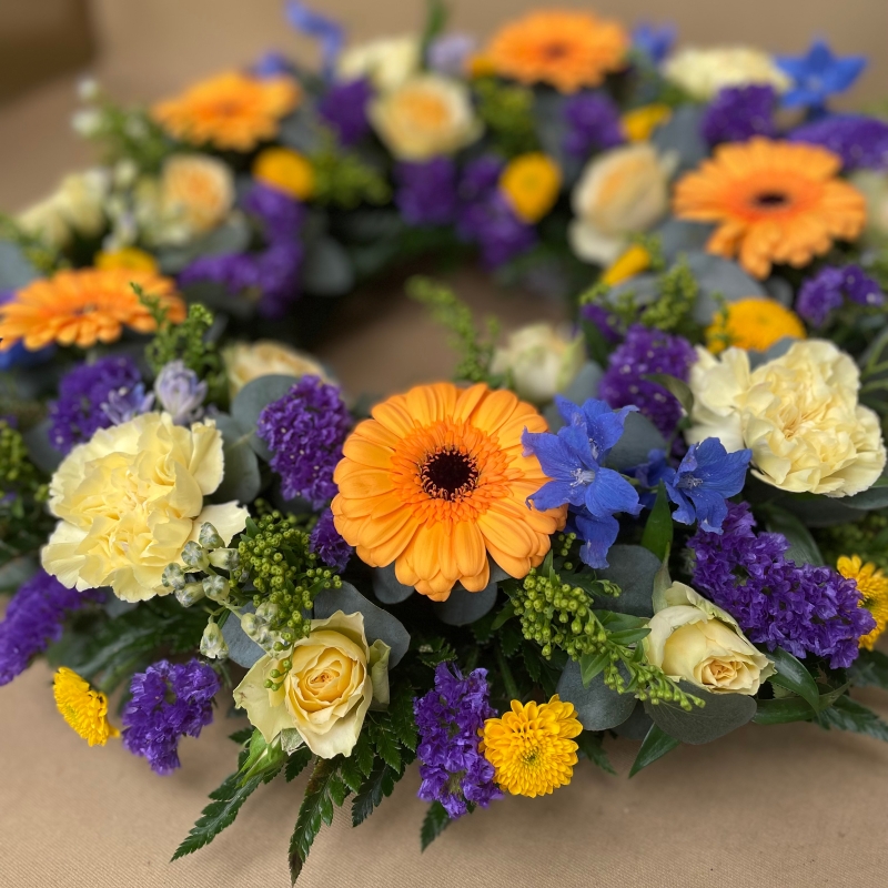 Lemon and Blue Wreath