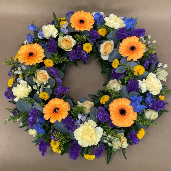Lemon and Blue Wreath