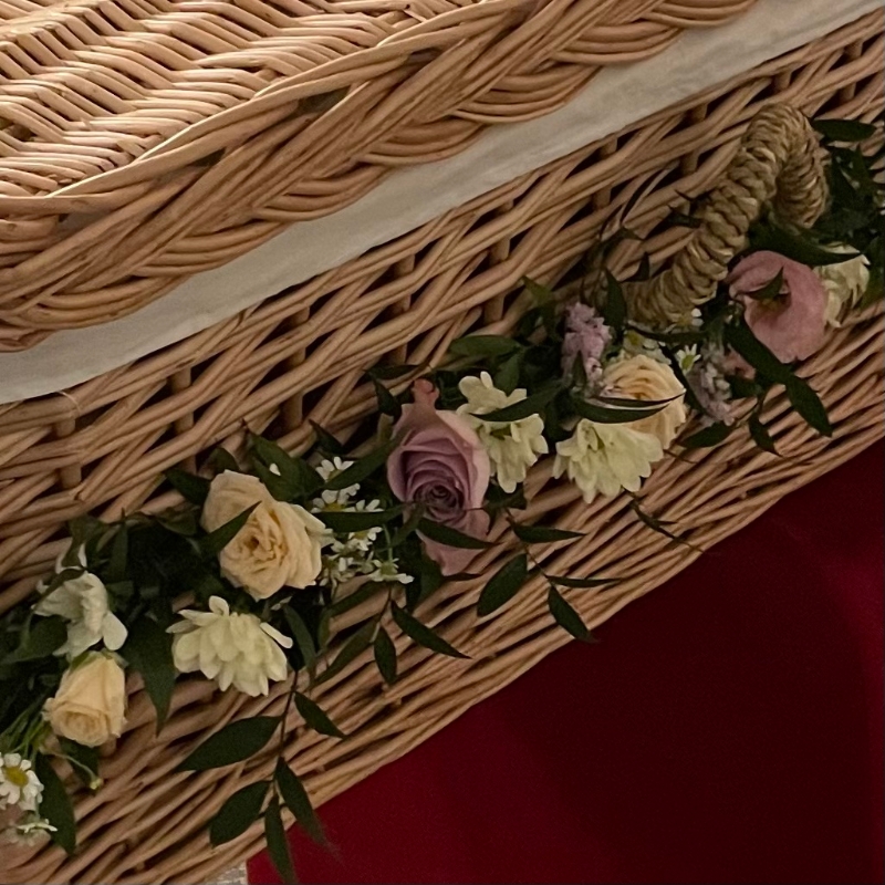 Mixed flower garland