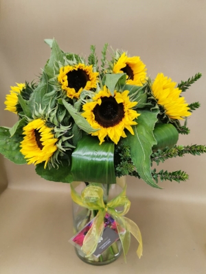 Ray of Sunshine Sunflower vase