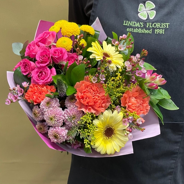 To Mum with love hand tied bouquet