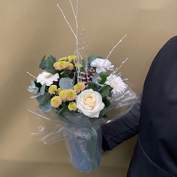 Winter Christmas vase