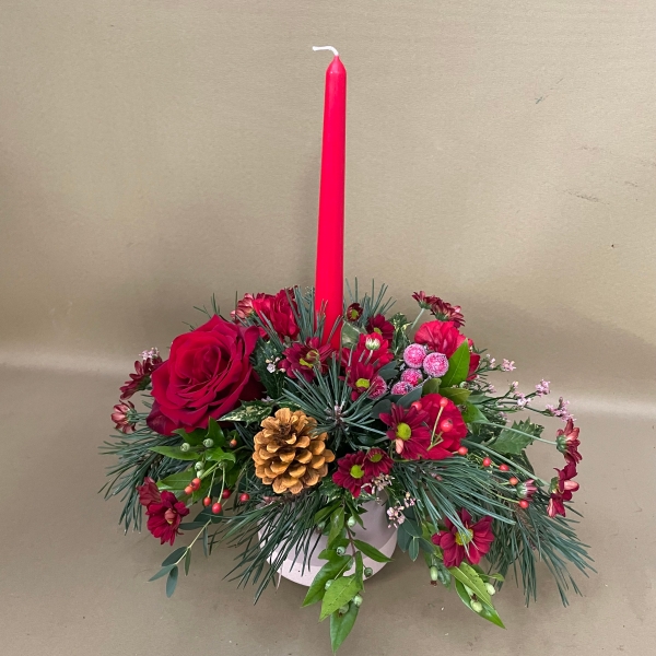 Woodland Candle pot arrangement