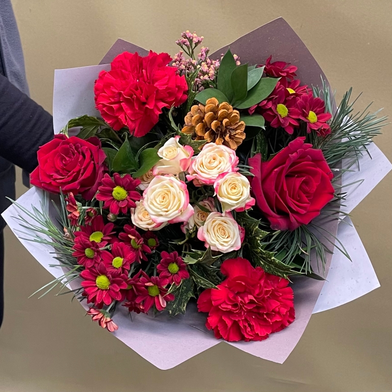 Woodland Christmas hand tied