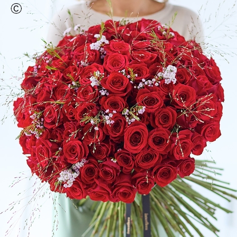 Large Red Rose Hand tied