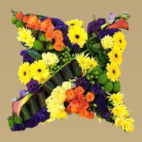 Bright textured cushion