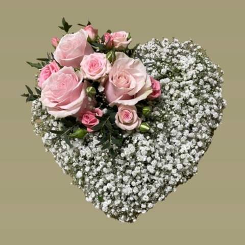 Dainty gypsophilia heart