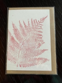 Handmade card by Creatively Bridge prints in Fern design