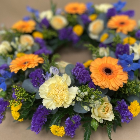 Lemon and Blue Wreath