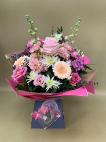For someone special  pastels  hand tied