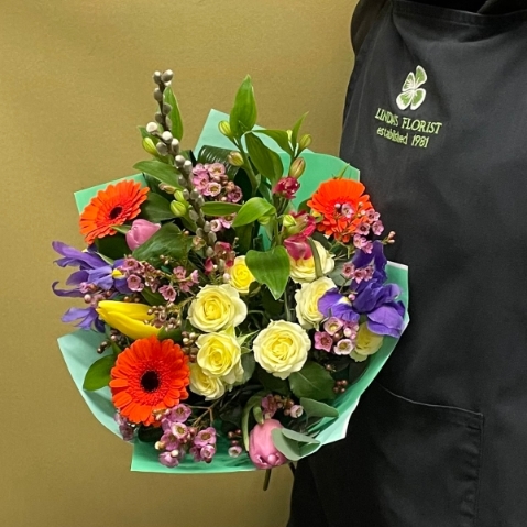 Spring hand tied bouquet