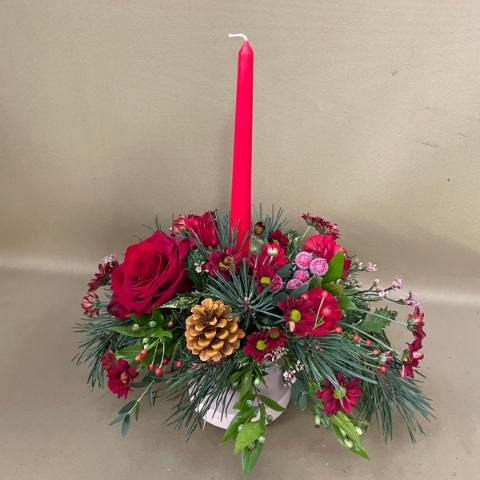 Woodland Candle pot arrangement