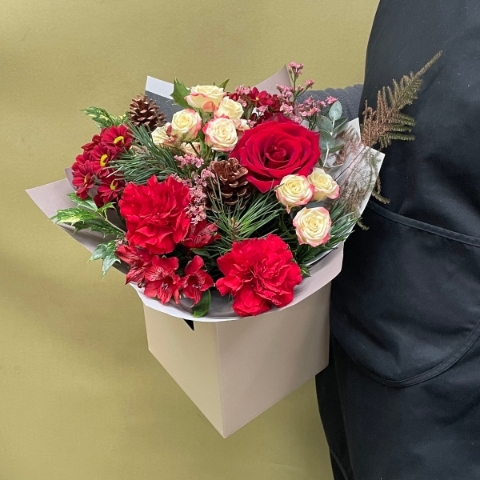 Woodland Christmas hand tied