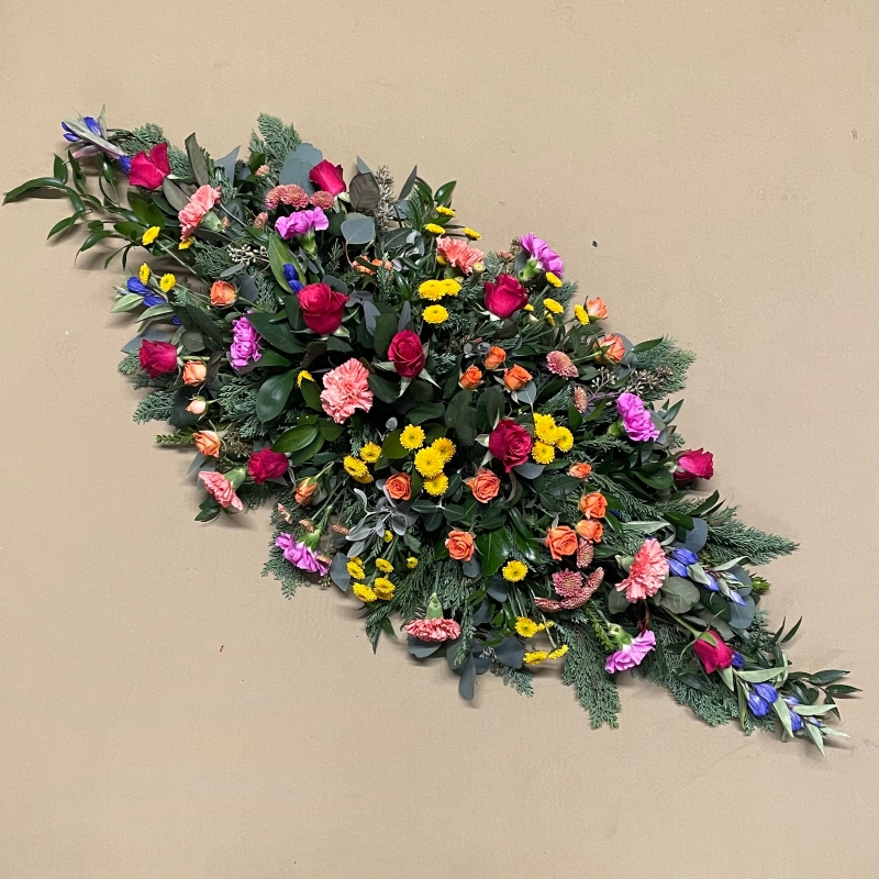 Bright casket spray