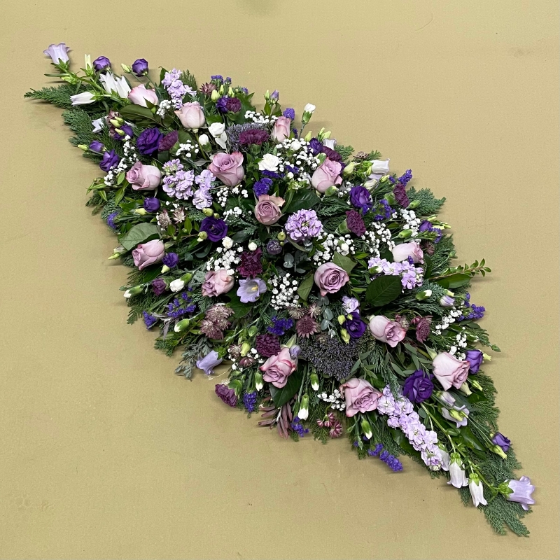 Essence of violets casket spray