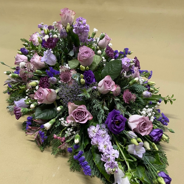 Essence of violets casket spray