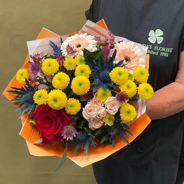 Harvest gold hand tied bouquet