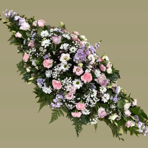 Sweet sunset casket spray
