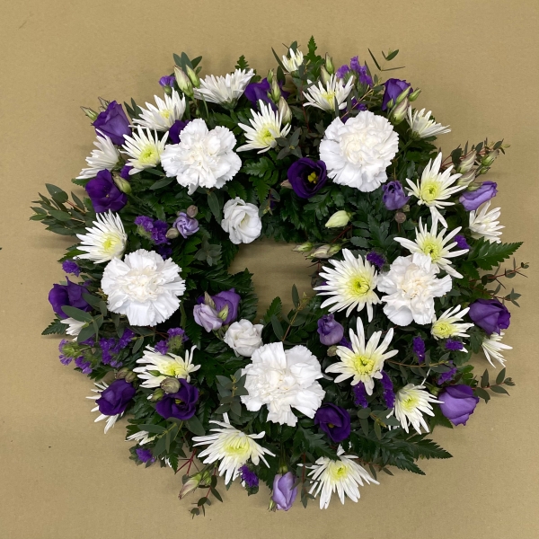 Touch of blue wreath