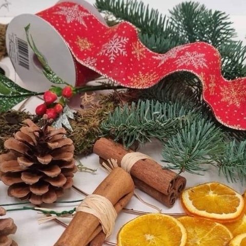 Christmas door wreath kit