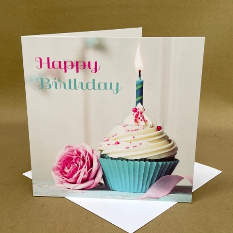 Happy Birthday Cupcake Card