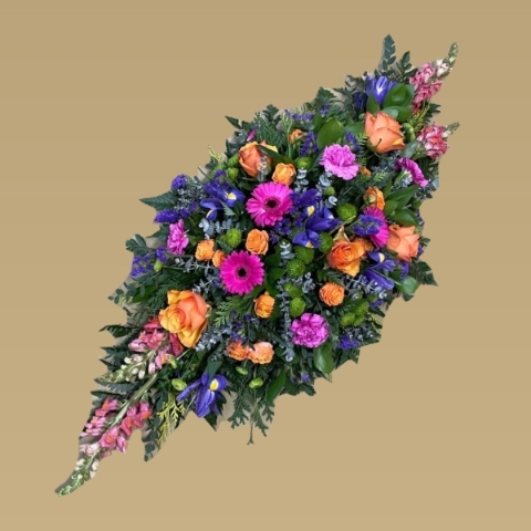 Bright casket spray