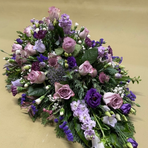Essence of violets casket spray